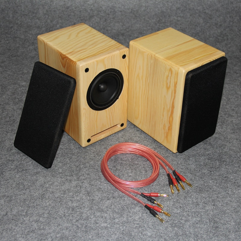 1對無源音箱實木3寸發燒級低音炮優質木質迷宮書架diy電腦音響車載音箱