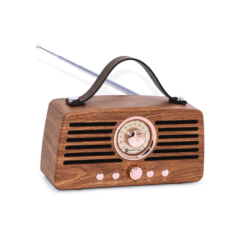 收音機NR4013復古機無線藍牙兼容音箱低音炮便攜便攜重低音木紋音箱MP3