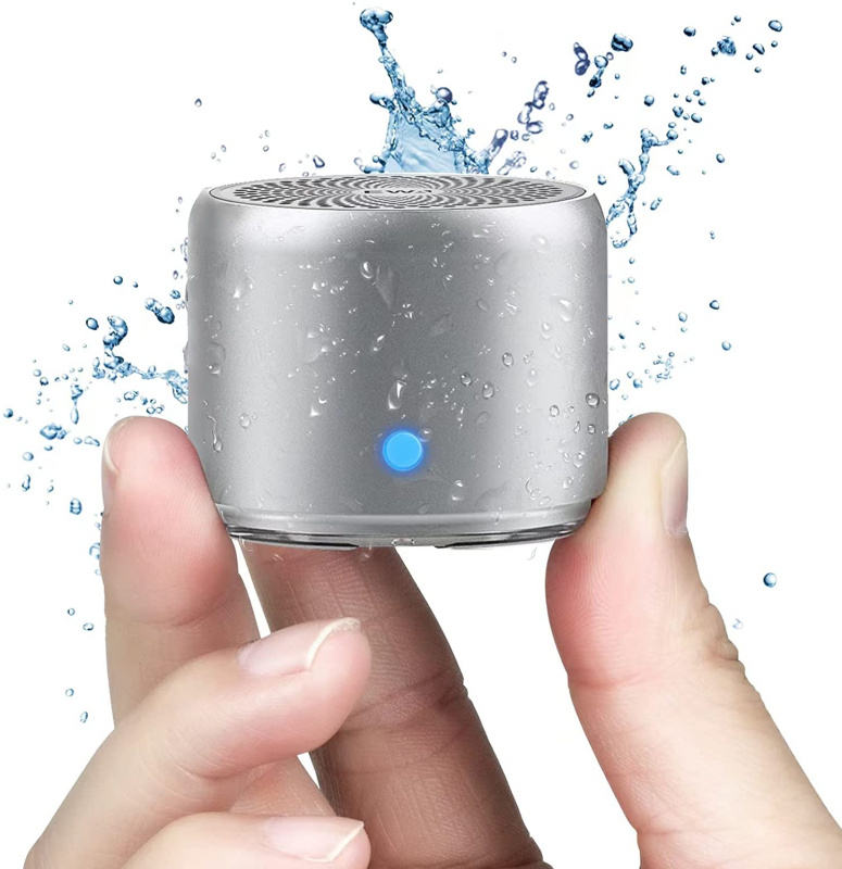 EWA 迷你藍牙音箱金屬重低音戶外 5.0，IPX7 防水便攜式無線音頻 A106PRO 音樂播放器音箱