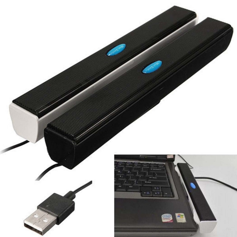 有線迷你便攜式 USB 音箱音樂播放器放大器擴音器立體聲音箱適用於電腦台式電腦筆記本筆記本電腦