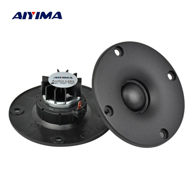 AIYIMA 2PCS 3 英寸 4 6 8 歐姆 15W 圓頂絲膜高音揚聲器音頻揚聲器釹高保真高音便攜式揚聲器帶面板