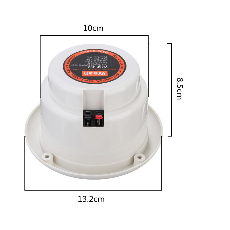 1 對 IP65 防水吸頂揚聲器全新全頻防水戶外遊艇 SPA 游泳池草坪揚聲器