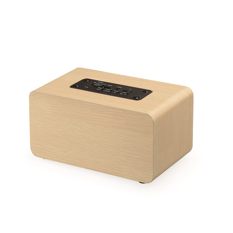 Origin 便攜式無線藍牙雙音箱音樂播放器實木複古重低音收音機木櫃耐用TF MP3卡