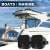 4 英寸 100W 防水船用戶外揚聲器表面安裝適用於 ATV UTV 高爾夫球車拖拉機動力運動卡車遊艇，2 件