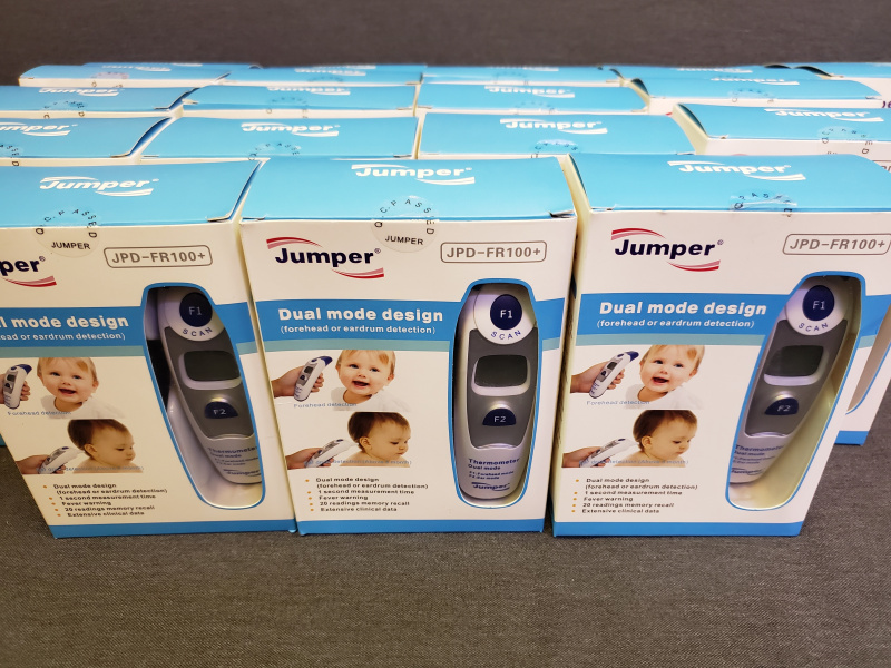 🇺🇸美國直送💥  Jumper Medical - JPD-FR100+ Digital Dual-Mode Infrared Forehead and Ear Thermometer CE. FDA. ISO 3大認證 紅外線 額頭/耳式 2用 人體及物件 温度測量器🎊