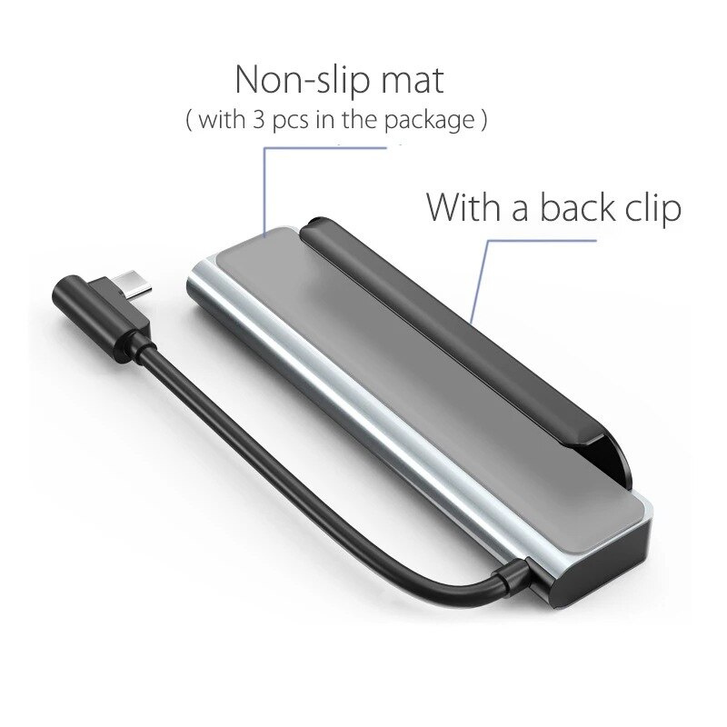 嵌入式 USB C 集線器，帶 SD TF 讀卡器，USB3.0 和 PD 端口，HDMI 兼容 MacBook 和 type-c 手機筆記本電腦適用