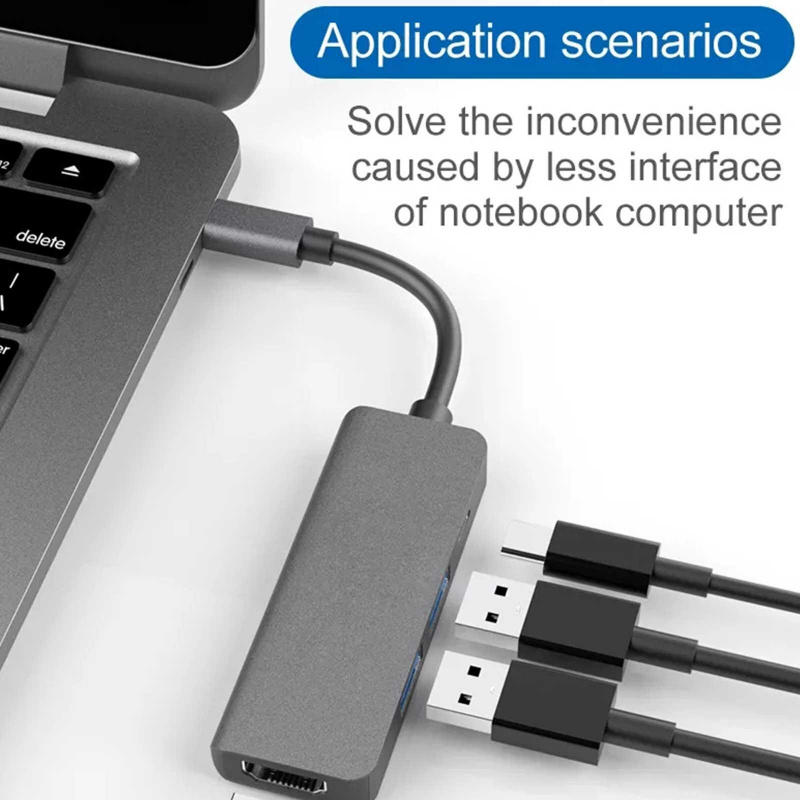 高速 USB 3.1 集線器多 USB 分配器 4 端口擴展器多 USB 電源適配器適用於計算機筆記本電腦配件 V8L3