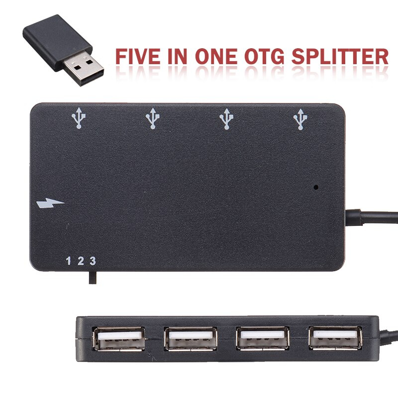 高速微型 USB OTG 4 端口集線器便攜式多端口適配器 USB 集線器帶智能手機平板電腦適配器
