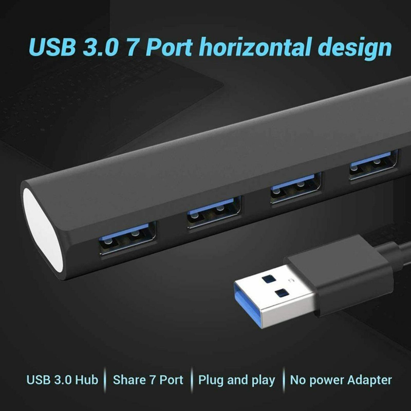 USB 3.0 集線器底座適配器多 USB 分離器 5Gbps 7 端口 USB 擴展器端口多擴展器 USB3 集線器帶開關