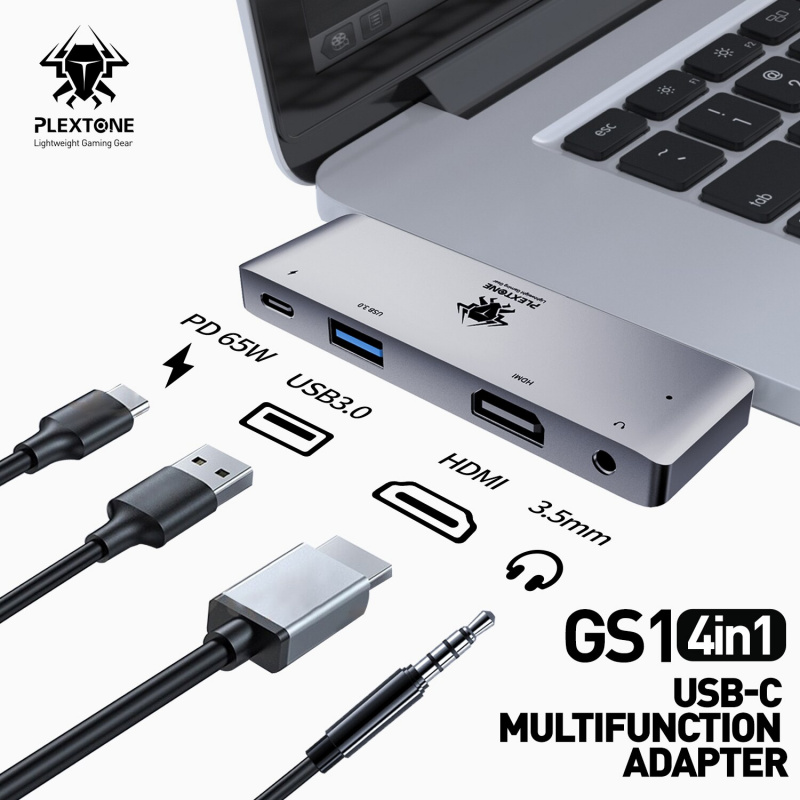 USB-C 集線器 4 合 1 USB-C 適配器，帶 USB-C 和 USB-A 5Gbps 數據端口 65W 功率 3.5 毫米耳機插孔，適用於 MacBook Pro iPad 1 - 29
