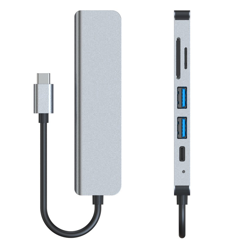 C 型集線器 6 合 1 USB 3.0 dcking 站多分離器適用於 MacBook Pro Air 電腦配件