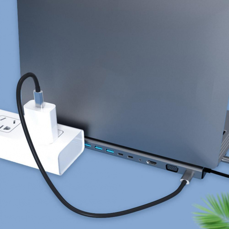 USB C 集線器功能強大的 14 合 1 高分辨率兼容 HDMI 的 C 型集線器緊湊型 USB C 擴展塢電腦配件