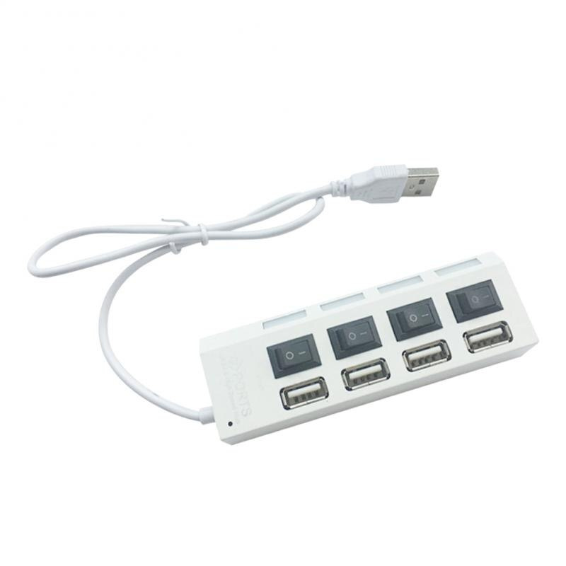 USB 2.0 集線器 USB 集線器 4 7 端口多 USB 分離器集線器使用電源適配器 4 7 端口多擴展器 2.0 USB 集線器帶開關適用於 PC