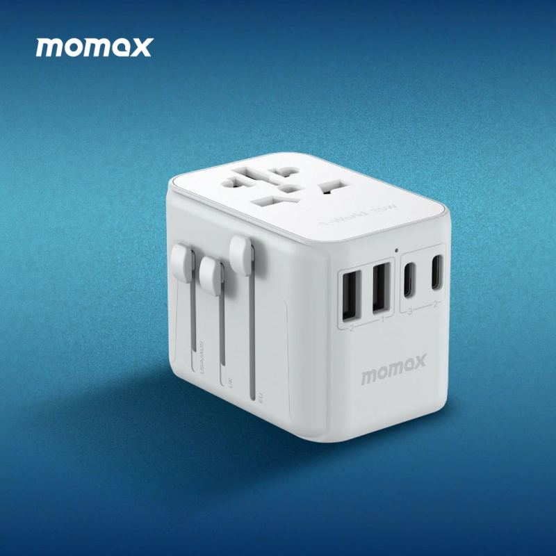 MOMAX 1-World USB PD35W 5 USB 旅行充電插座 UA9 [2色]