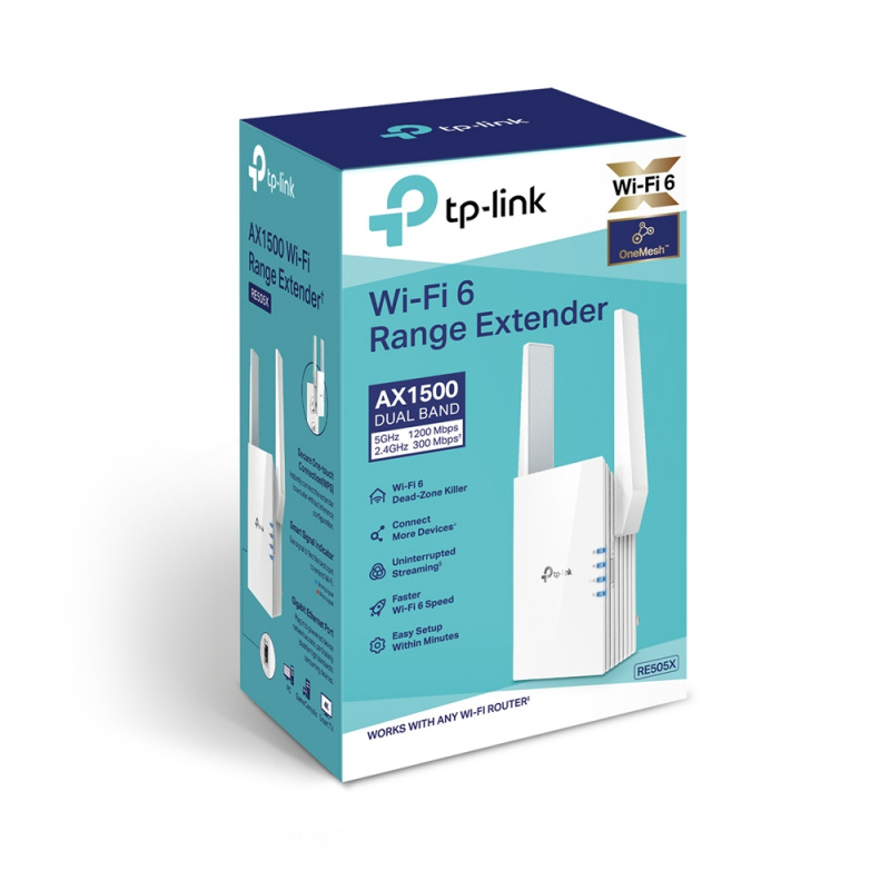 TP-Link AX1500 Wi-Fi Range Extender RE505X