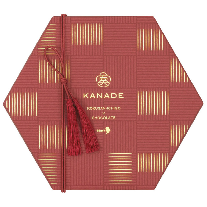 日本Mary's《奏》典雅華麗 6款日本士多啤梨草莓朱古力 六角形精緻工藝禮盒 (1盒12件)(836)【市集世界 - 日本市集】