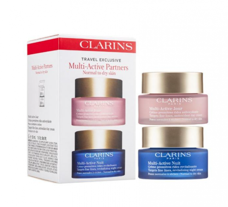 Clarins Multi-Active Partners Set Day Cream 50Ml +Night Cream 50ml 多元活膚套裝:日霜50ml+夜霜50ml