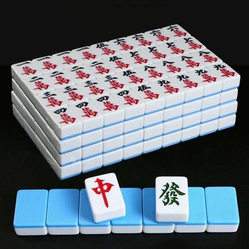 開枱啦 台灣竹絲直紋款麻雀牌 藍色 Ezbuyhk