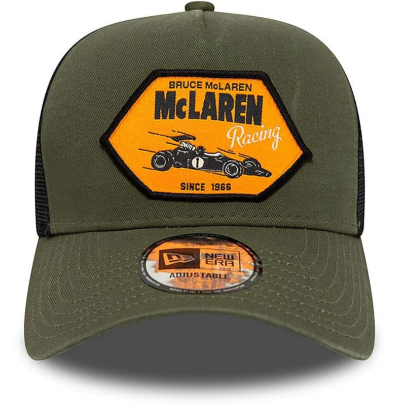 F1 McLaren Racing 麥拿倫車隊 NEW ERA 9FORTY A-Frame Trucker 帽子 [暗綠色]
