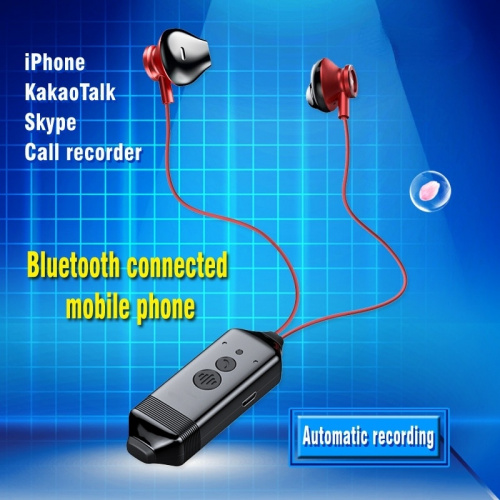 適用於 iPhone 的通話錄音耳機 WeChat Skype WhatsApp Kakaotalk Facebook Twitter 語音電話會議藍牙錄音機
