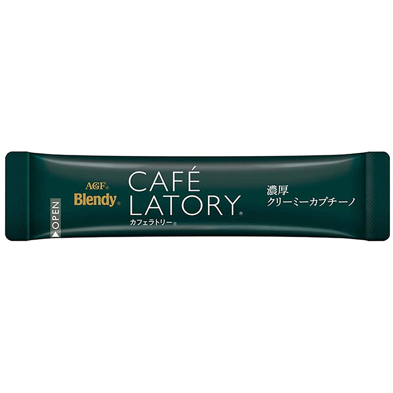 日版AGF Blendy Café Latory 即沖咖啡大盒 濃厚牛乳泡沫 Cappucino 1盒18條【市集世界 - 日本市集】