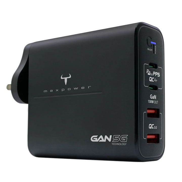 Maxpower 牛魔王 150W 4 位 GaN USB 充電器 GN150X