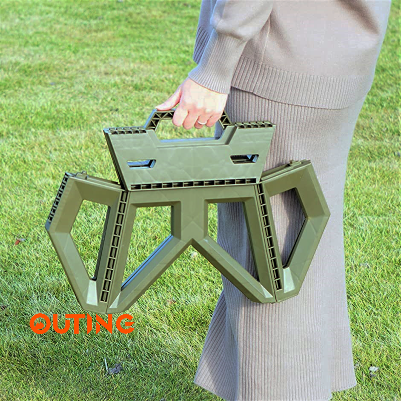 便攜摺疊凳 戶外露營椅子 塑料釣魚凳 排隊神器 | 菱形設計加倍承重