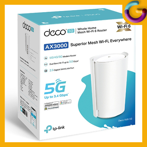 TP-Link Deco X50-5G - 5G SIM AX3000 雙頻 Wi-Fi 6 2.5G WAN/LAN Mesh CPE Router (1件裝)