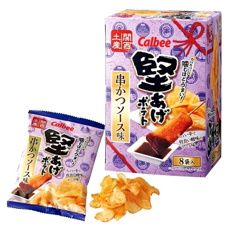 日版Calbee 卡樂B 炸串醬汁味 薯片禮盒 (1盒8包)【市集世界 - 日本市集】