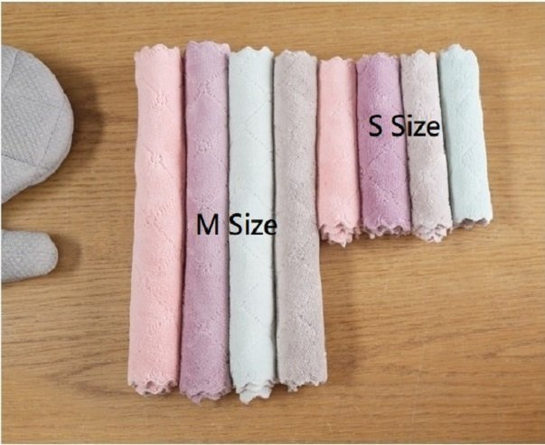 韓國超熱賣~珊瑚絨雙面洗碗布 / 魔力清潔毛巾(2種尺寸選擇)顏色隨機發貨