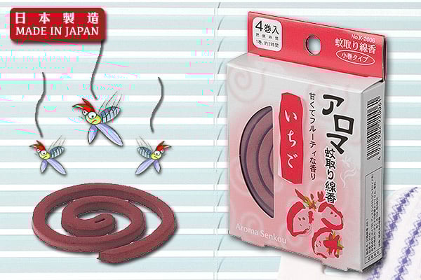 清香花果味小盒蚊香 (草莓/4卷入)|日本制造