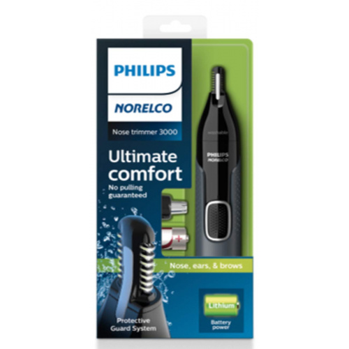 Philips 飛利浦 Norelco 鼻毛修剪器 3000 適用於鼻子、耳朵和眉毛