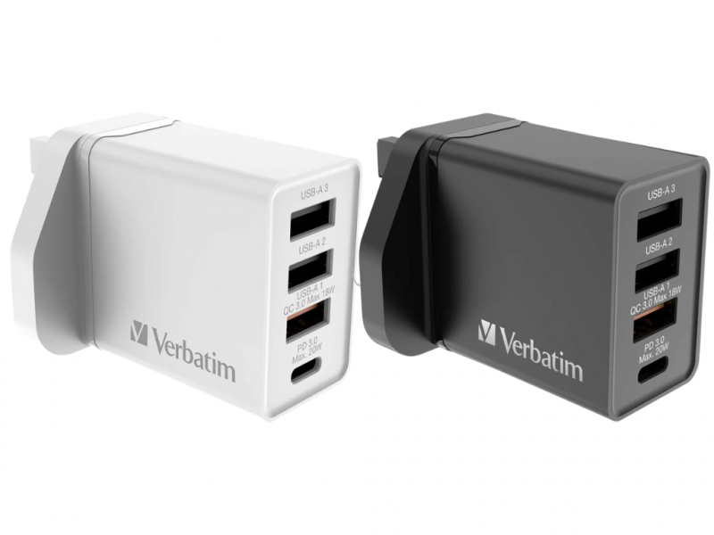 Verbatim 4 Ports 30W PD & QC 3.0 USB 充電器 66892 / 66897
