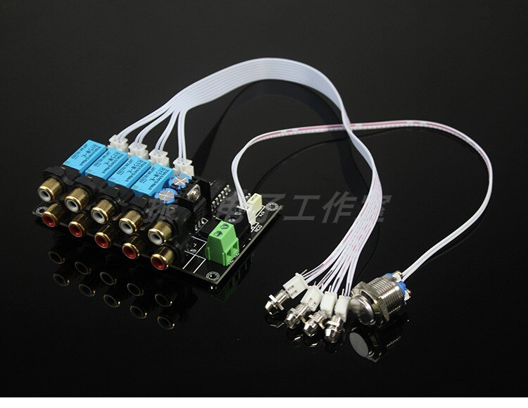 4 input 1 output Audio Input Signal Selector Relay Board Stereo Signal Switching Amplifier Board