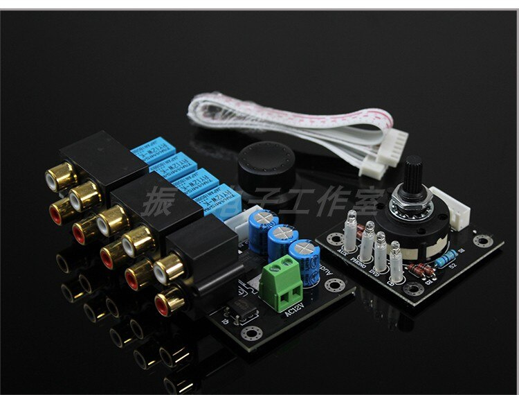 4 input 1 output Audio Input Signal Selector Relay Board Stereo Signal Switching Amplifier Board