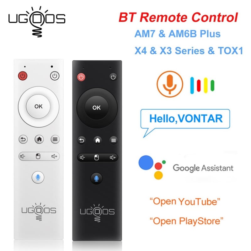 UGOOS Remote Control BT Voice Replacement Air Mouse for AM7 AM6B Plus ...