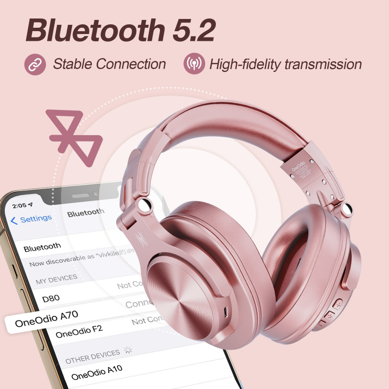 Oneodio A70 Wireless Headphones Bluetooth 5.2 Earphone Over Ear