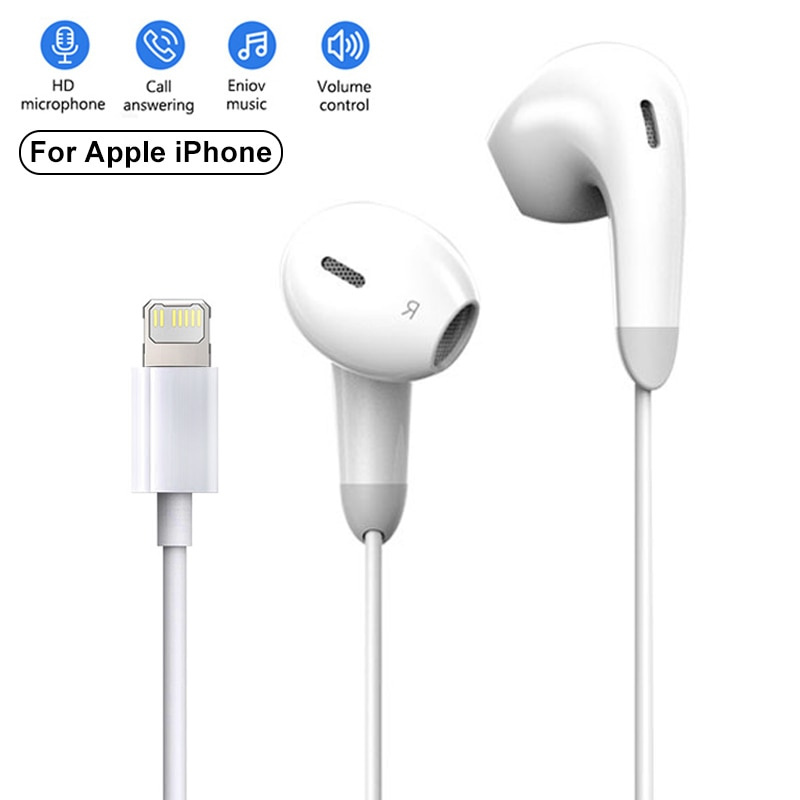 Original Earphones For Apple iPhone 14 Pro Max Lightning Headphones 11