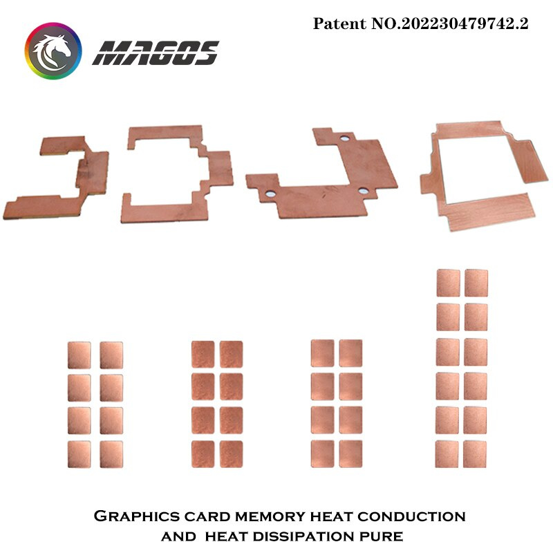 Copper GPU VRAM Memory Heatsink Shim,VGA Minner For RTX3060 3070 3080