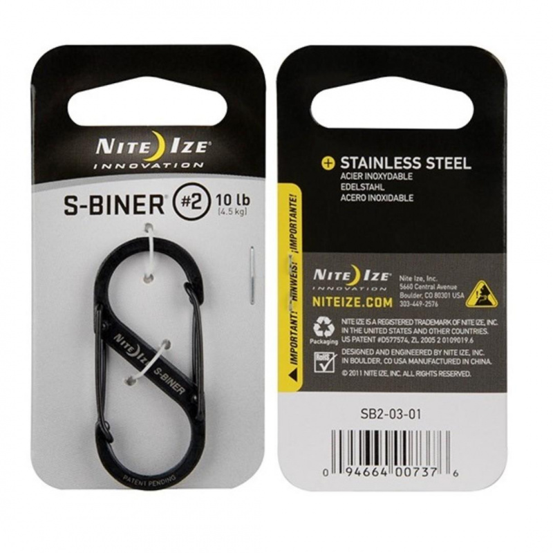 {MPower} Nite Ize S-Biner Stainless Steel Dual Carabiner #2 Key Chain 不銹鋼 爬山扣 登山扣 鎖匙扣 ( SB2 ) - 原裝行貨