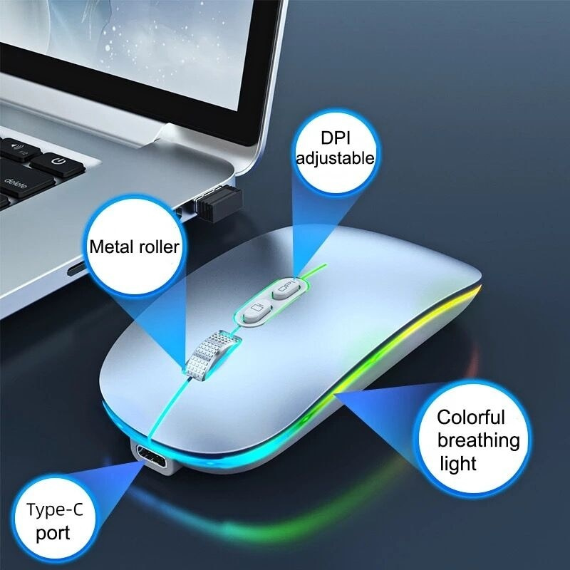 Dual Mode Bluetooth 2.4G Wireless Mouse OneClick Desktop Function Type