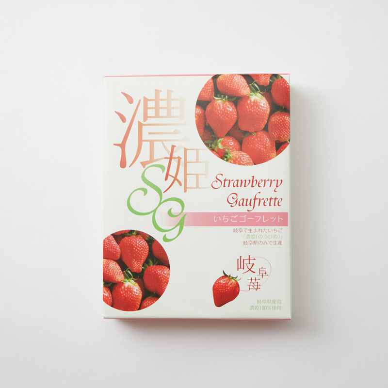 日本 長良園 濃姫草莓 忌廉夾心 薄脆法蘭酥餅禮盒 (1盒18件)【市集世界 - 日本市集】