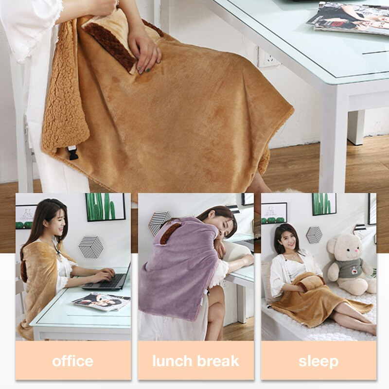 Portable USB Electric Blanket Multipurpose Soft Thicker Heater Safe