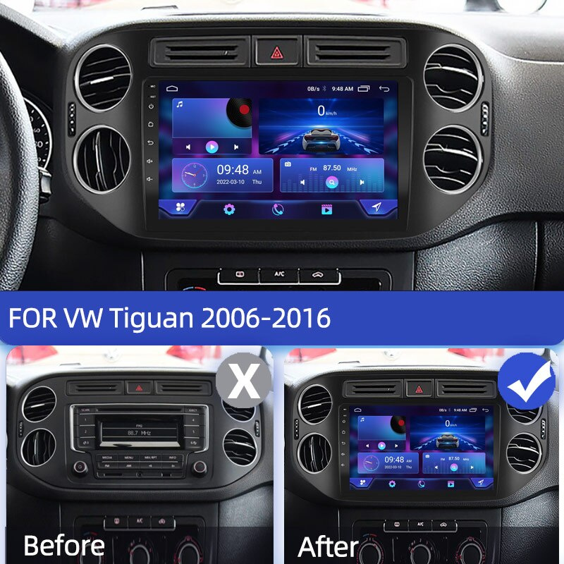 Ruancheng AI Voice Android Auto Radio For VW Volkswagen Tiguan 1 NF ...