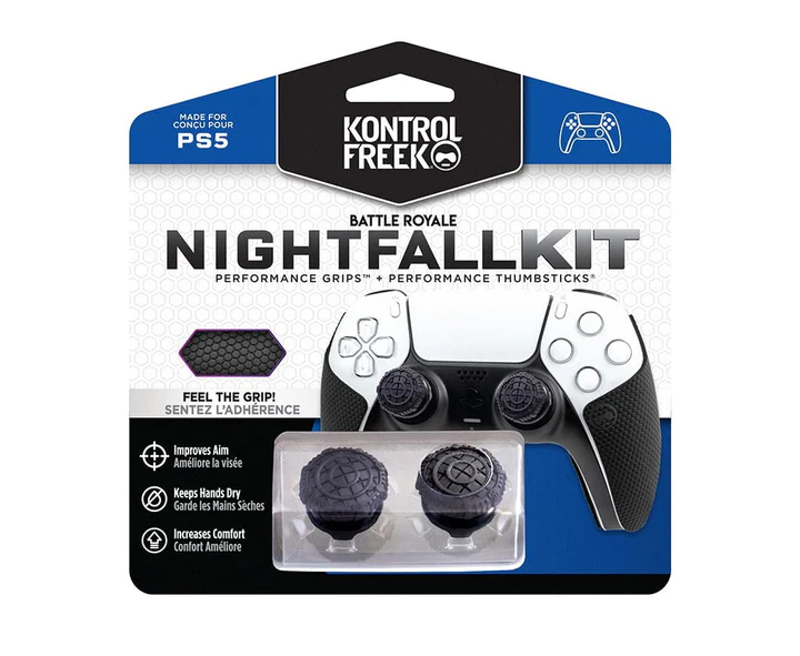 KontrolFreek Battle Royale Nightfall Kit Performance Grips + Performance Thumbsticks 手掣搖桿帽+防滑套 (PS5)