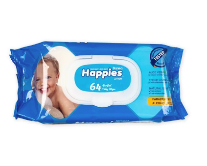 歐盟認可 SANITA 嬰兒多用途濕紙巾帶揭蓋裝 (經低敏測試,不含防腐劑), 64張