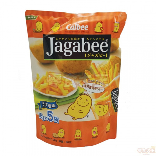 卡樂B Calbee Jagabee 原味薯條 18g x 5袋 (4892294300104)