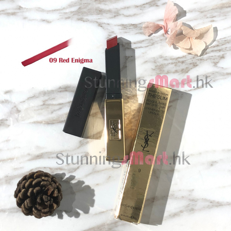YSL - Rouge Pur Couture The Slim #09 Red Enigma 絕色時尚啞緻唇膏 2.2g/ml (3614272139985)