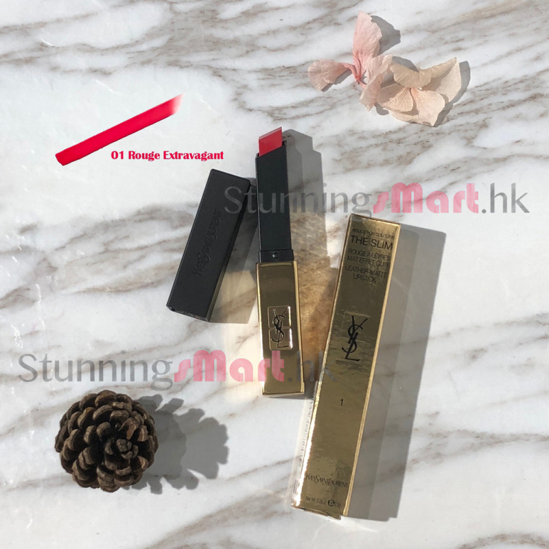 YSL - Rouge Pur Couture The Slim #01 Rouge Extravagant 絕色時尚啞緻唇膏 2.2g/ml (3614272139909)