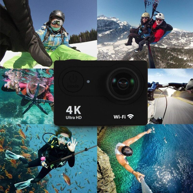 Mini Action Camera 4K 30fps Con Scheda 128 GB - Impermeabile Con Visione Notturna
